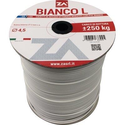 Cavo in Acciaio per Agricoltura e Giardino 4,5mm 500m Biancone