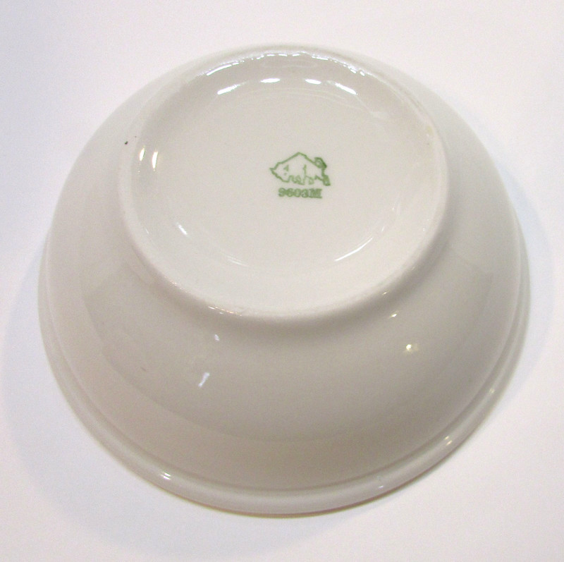 Classic Old Buffalo USA White Porcelain Vintage Restaurant Ware 2x5.5" Bowl