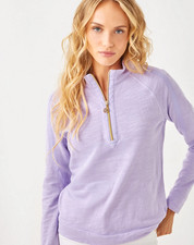 NWT LILLY PULITZER SIZE SMALL LUXLETIC ASHLEE PULLOVER WATER HYACINTH