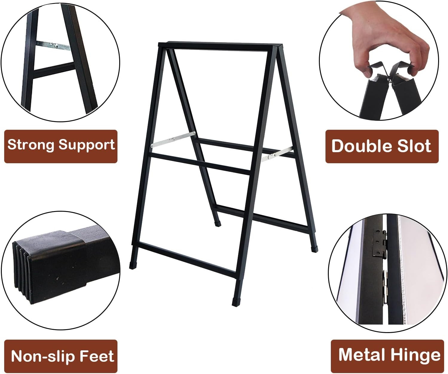 Ydisplay a Frame Sidewalk Sign 24X36 Inches Sandwich Board Signs Outdoor Heavy D