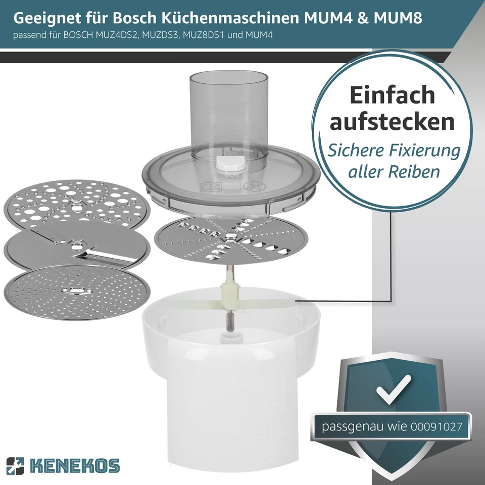 Durchlaufschnitzlerflügel geeignet für Bosch MUM4/MUM8 MUZ4DS2 Küchenmaschine - Bild 4 von 4