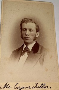 Rare Antique ID'd American Railroad Machinist Eugene Tuller! PA CDV Photo! US!