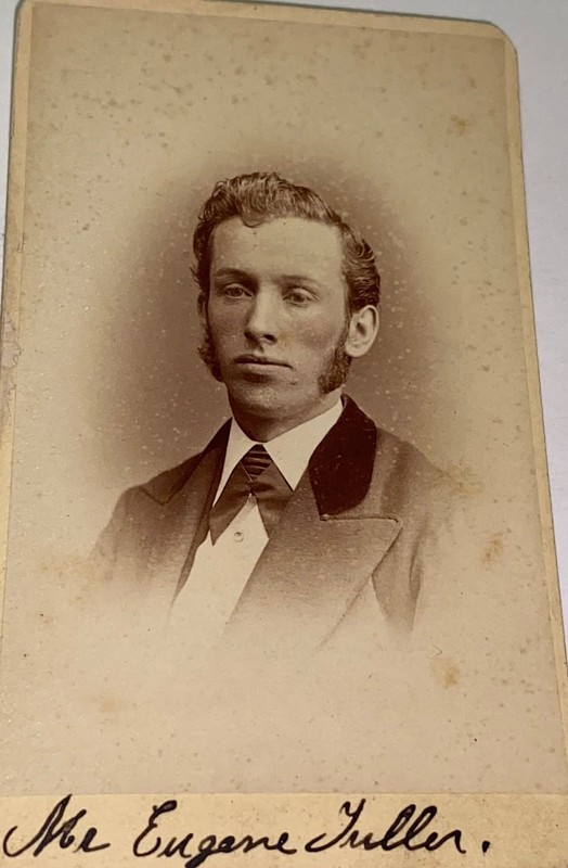 Rare Antique ID'd American Railroad Machinist Eugene Tuller! PA CDV Photo! US!