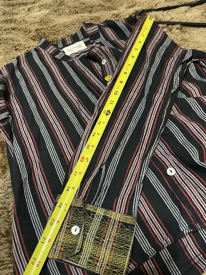 V.DE.VINSTER.  100% Cotton Long Sleeve Stripped Bottom Short Made In India Small - Image 3 of 4