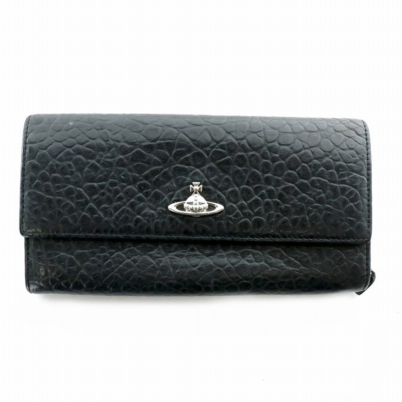 Vivienne Westwood Long Wallet With Coin Purse Orb Logo Leather - Main Image