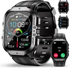 OUKITEL BT20 Military Smart Watches for Men Waterproof - BLACK
