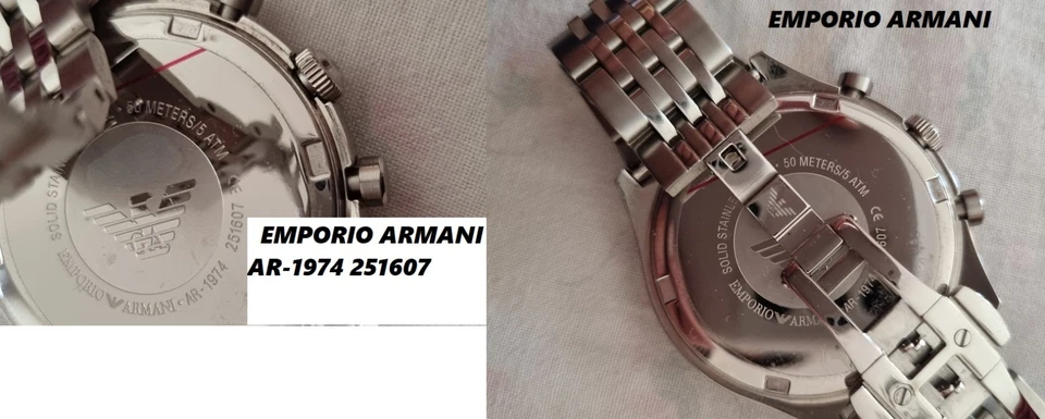 cronografo -orologio emporio armani uomo AR 1974- NUOVO MAI USATO - Immagine 4 di 4