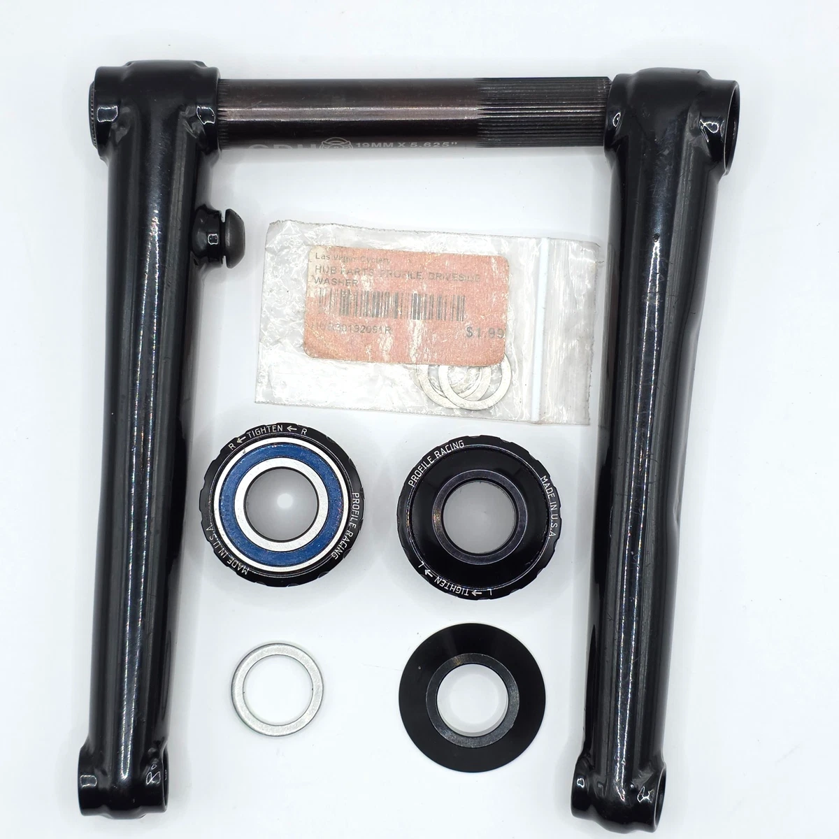 profile Racing クランク　165mm 黒　BMX NO BOSS RACE CRANKSET