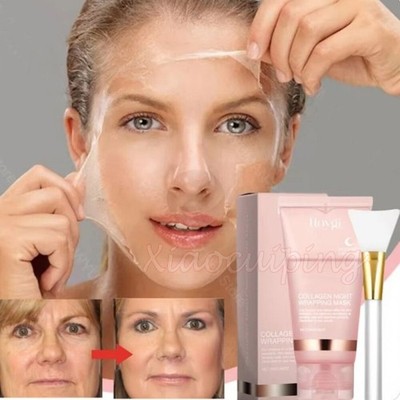 1Pack Collagen Night Wrapping Mask Overnight Peel Off For Natural Glowing Skin