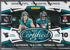 2025 PANINI CERTIFIED FOOTBALL HOBBY BOX