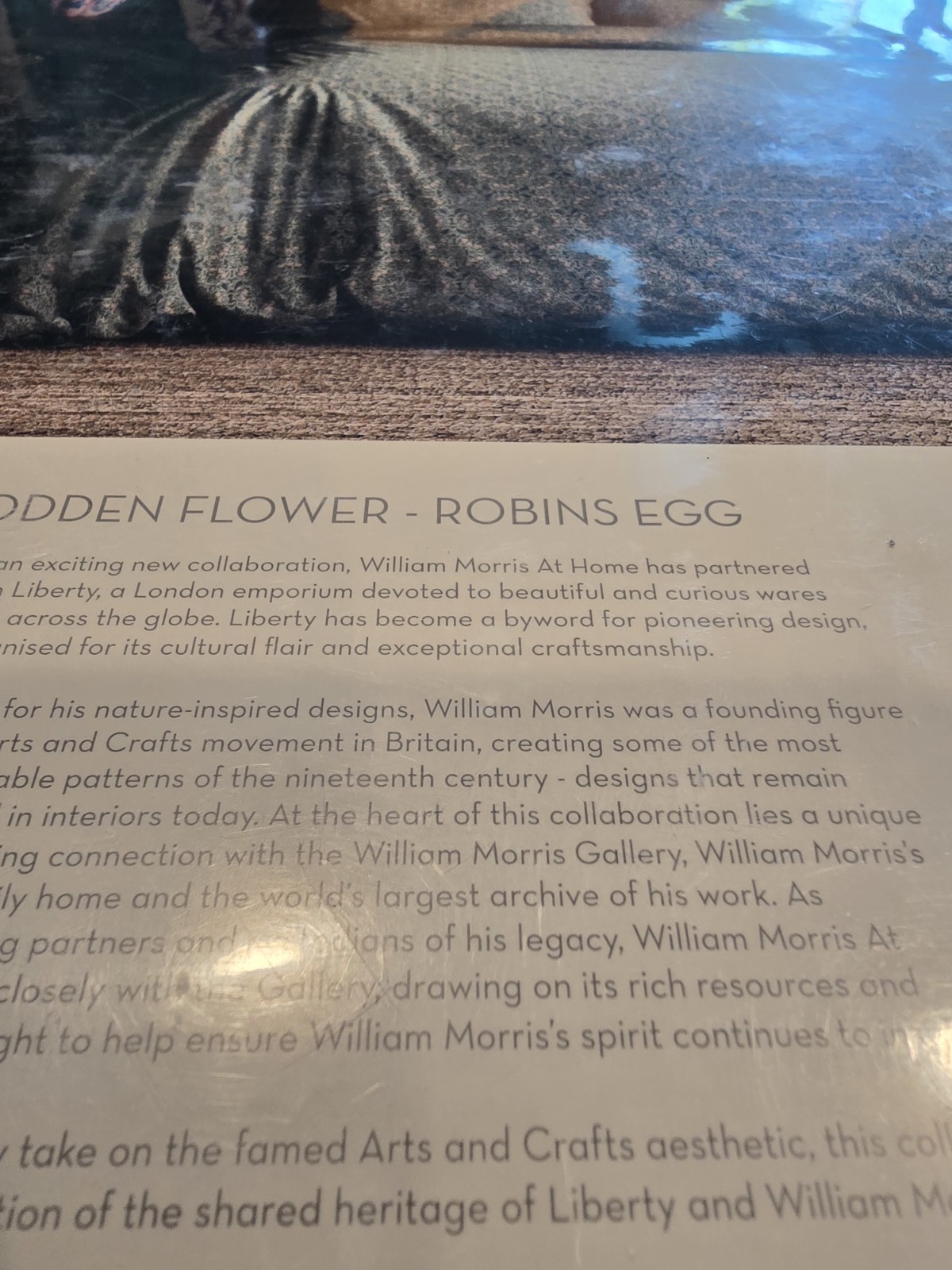 WILLIAM MORRIS KING duvet set LIBERTY Lodden Flower-Robins Egg 100% Cotton NEW