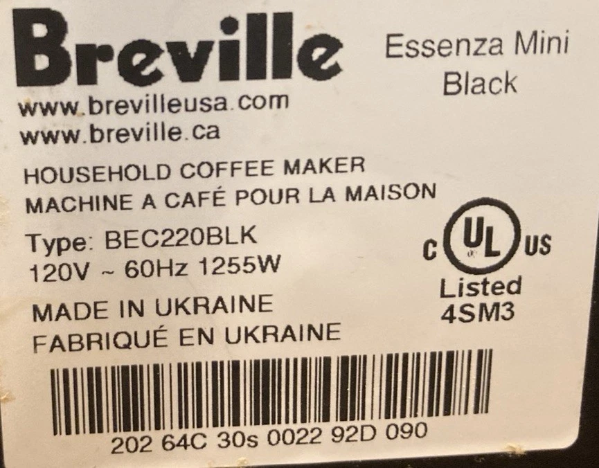 Marco base Breville Nespresso Essenza Mini café BEC220 para contenedor de cápsulas usado Foto 4 de 4