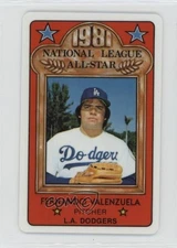 1981 Perma-Graphics/Topps Credit Cards All-Stars Fernando Valenzuela Rookie RC