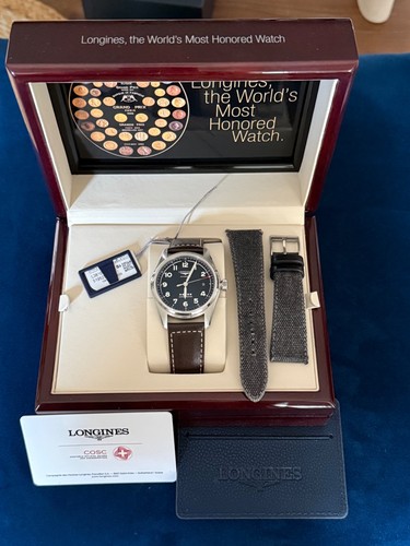 Longines Spirit Auto COSC Black w/Leather L3.811.4.53.0