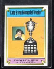 1974 Topps  #245 Lady Byng Memorial Trophy  w Johnny Bucyk VG-EX , Free Shipping