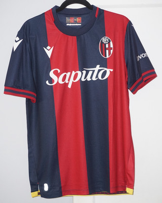 Macron 2024-2025 Bologna Authentic Home Jersey Shirt Football FC Mens Size L