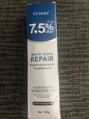 Croent 7.5% Hydroxyapatite Toothpaste Remove Yellow Tooth Stains Sensitive Teeth