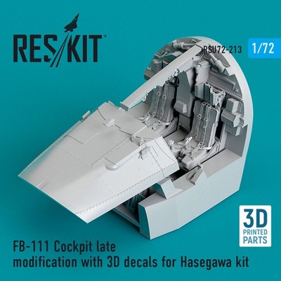 ResKit RSU72-0213 - 1:72 FB-111 Cockpit late modification with 3D decals for Has