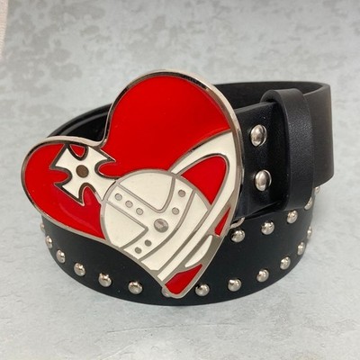 Vivienne Westwood Belt Heart Buckle Black Total Length: 107cm