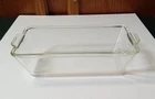 PYREX 214 Clear Glass Loaf Bread Pan 2.5 Qt TM REG All-Caps Vintage