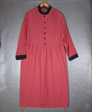 Vintage Dress Womens 16 W Maxi Gingham Velvet Accents Prairie Modest Cottage