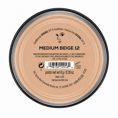 bareMinerals Original Foundation SPF 15 Medium Beige 12 8g Loose Powder Makeup 