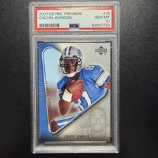 Calvin Johnson 2007 Upper Deck #15 NFL Players Rookie Premiere (RC) PSA 10 GEM