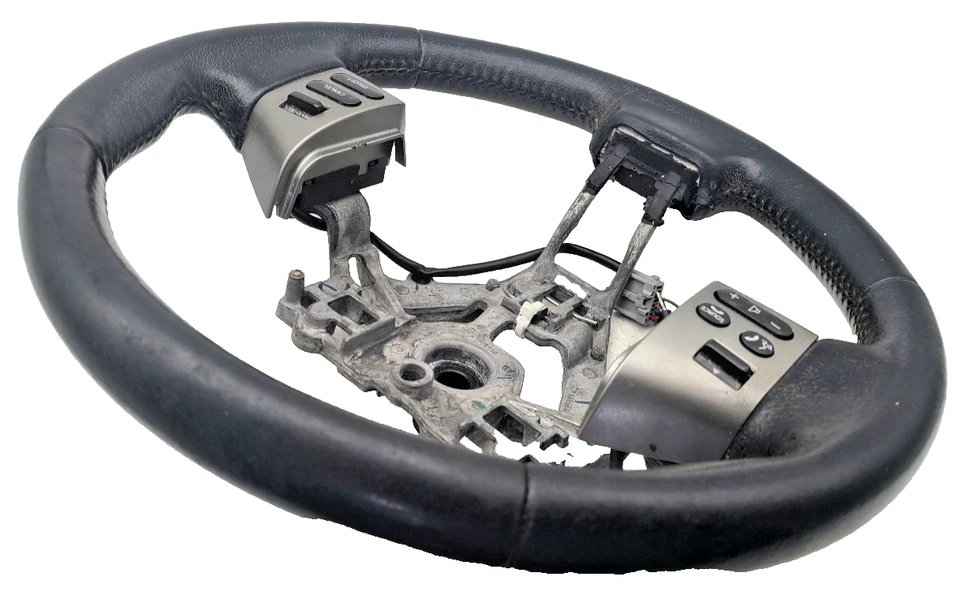 2007-2012 NISSAN Versa BLACK LEATHER STEERING WHEEL CRUISE MEDIA CONTROLS ** - Image 3 of 4