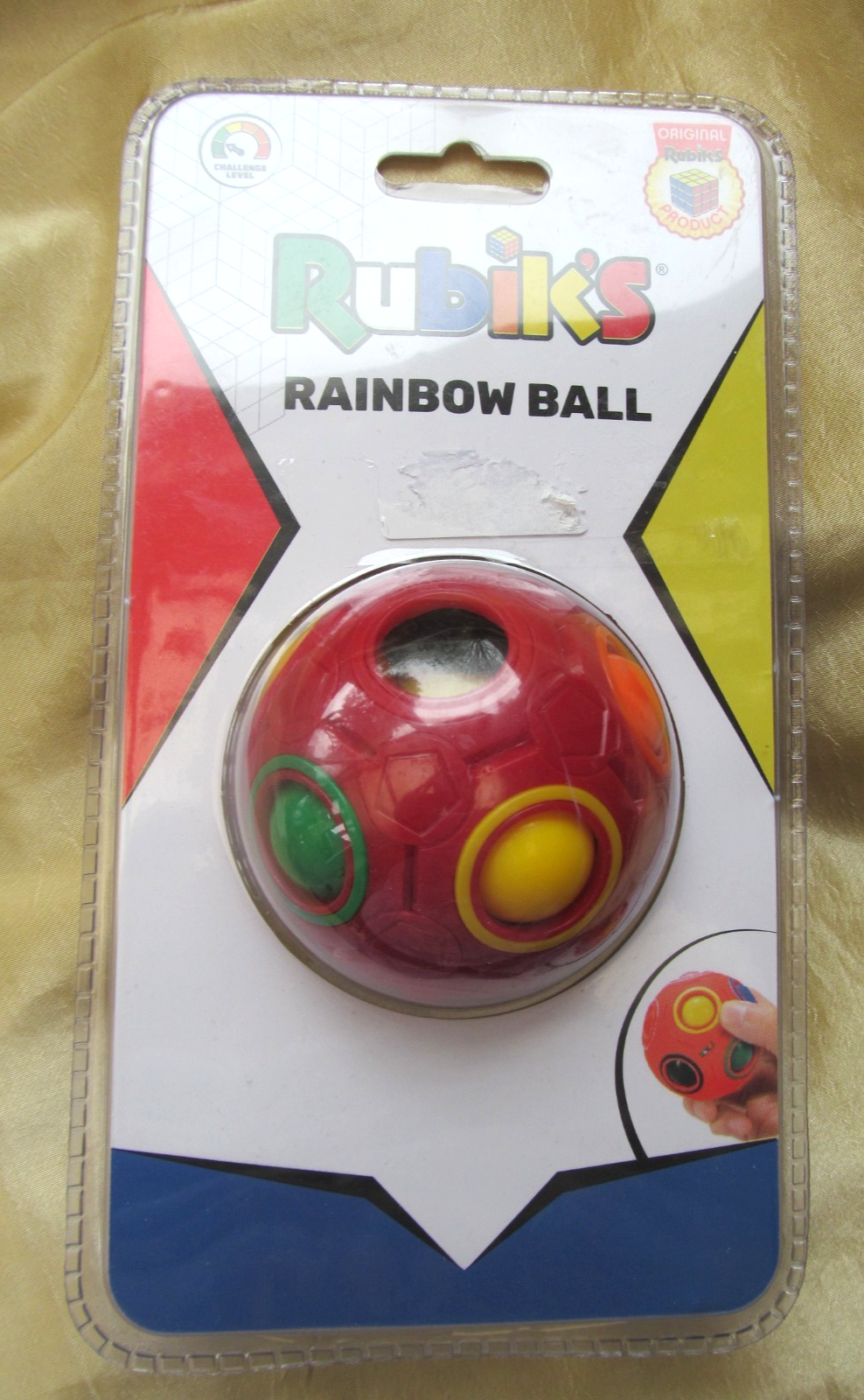 Genuine Rubiks Rainbow Ball Fidget Toy For Kids Children Adults Black New Sealed