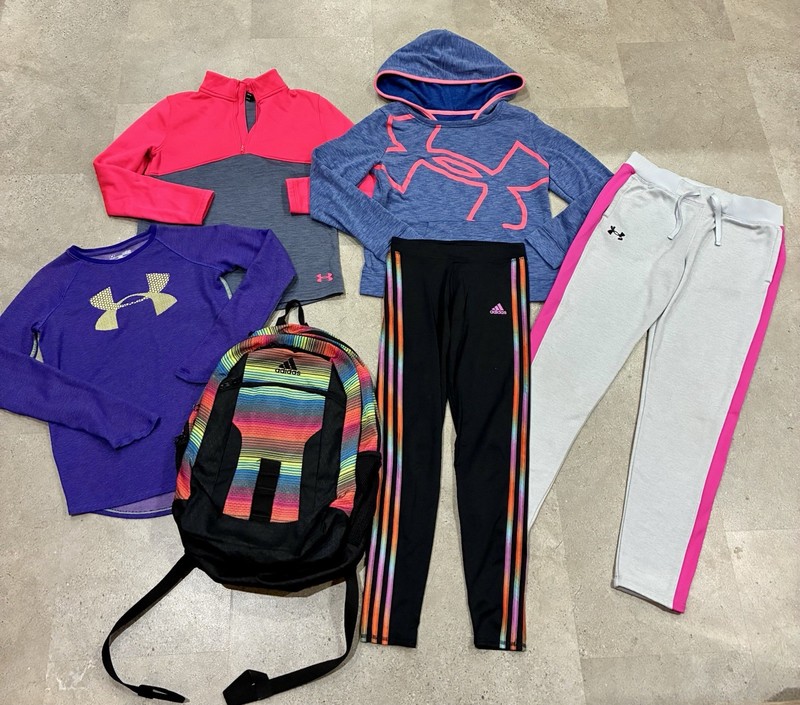 Girls UNDER ARMOUR/ADIDAS Sweatshirts..Shirt..Sweatpants..Leggings & Backpack