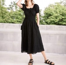 Madewell Sophia Midi Dress Seersucker Check Size XS