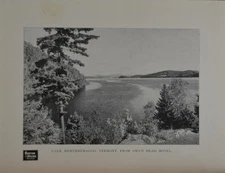 Antique Lake Memphremagog Owl's Head Hotel Vermont Art Print 1902