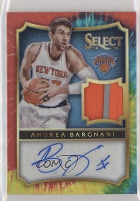 2014-15 Panini Select Materials Tie-Dye Prizm 9/25 Andrea Bargnani #8 Auto 7i2