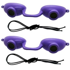 2 pack EVO FLEX Sunnies Flexible Tanning Bed Goggles Eye Protection UV Purple