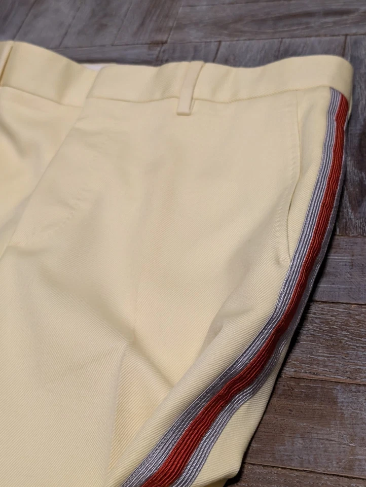 Pantalón de lana para hombre Calvin Klein 205W39NYC talla 32 amarillo hecho en Italia diseñador Foto 3 de 4