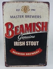 Beamish Irish Stout Metal Tin Sign 12x8 Vintage Style Bar Pub Wall Decor