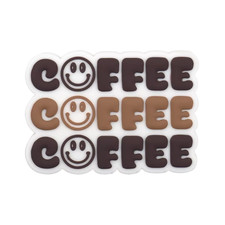 Bag Charm Croc Charm "Coffee, Coffee, Coffee" Large for Tote Crocs Accessories