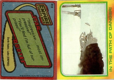 1980 Topps The Empire Strikes Back Series 3 #313 In the Path of Danger
