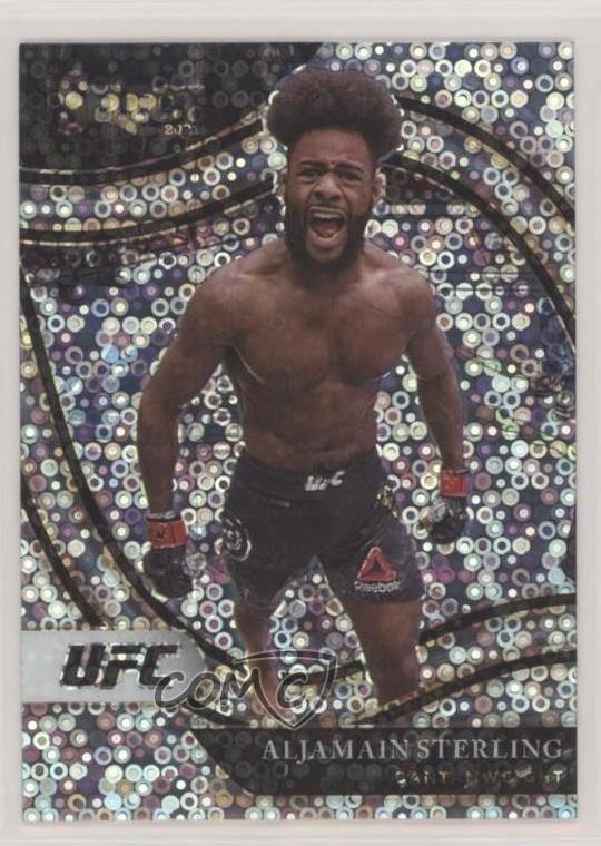 2021 Panini Select UFC Octagonside Disco Prizm Aljamain Sterling #206 0nj5