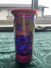 Disney Halloween Stitch Plastic Travel Cup With Lid
