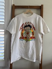 Vintage 1990 Betty Boop T-Shirt Hawaii Lei Single Stitch Size XL Made In USA