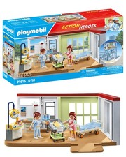Playmobil Maternity Ward Set w/ 2 Adult, Baby Figures, Bed, Cart & Accessories
