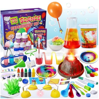 Explore 70 Fascinating Science Experiments - Safe & Engaging STEM Kit for Kids