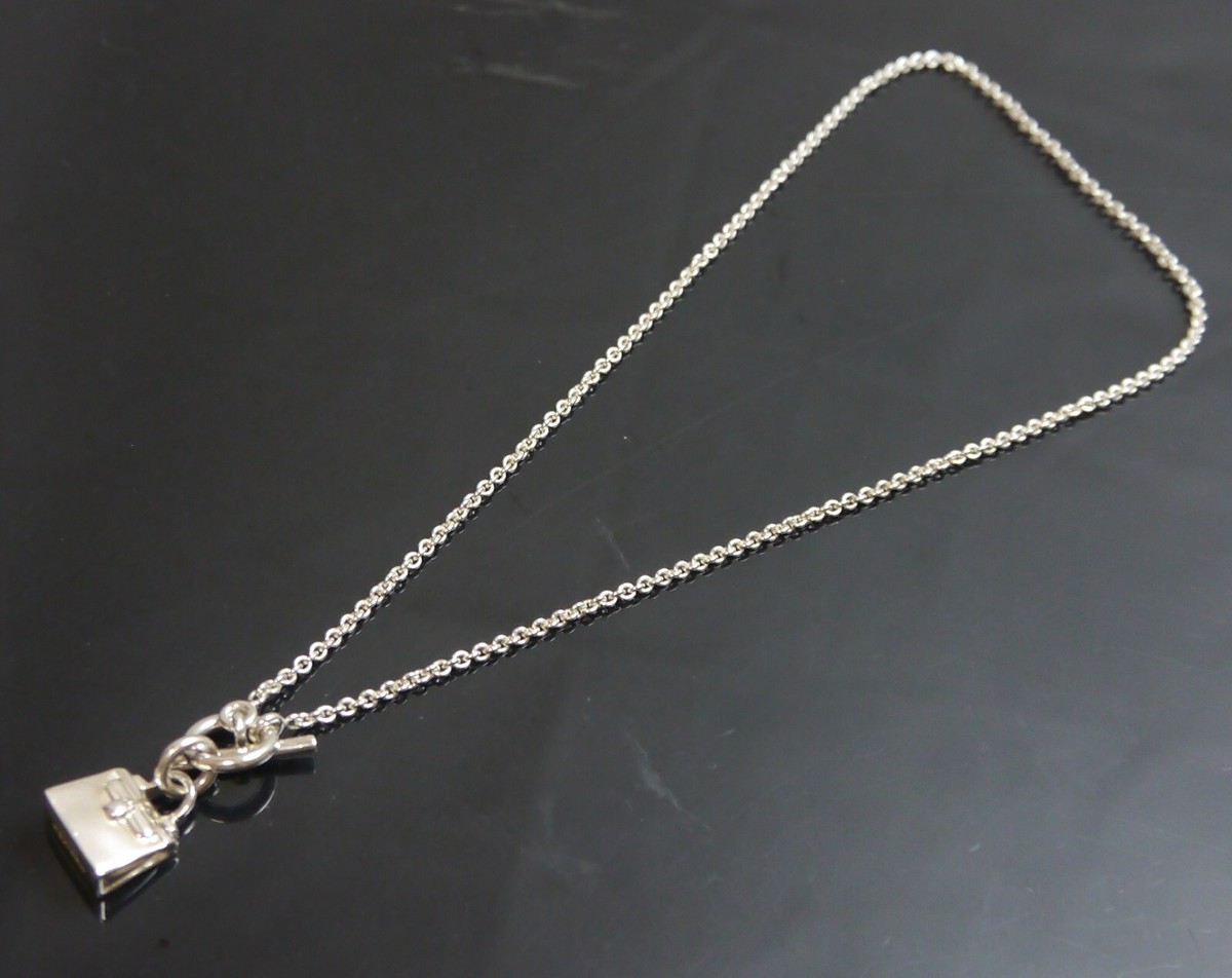 Authentic HERMES necklace kelly Sterling Silver #7992 | eBay Authentic HERMES necklace kelly Sterling Silver #7992 | eBay