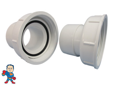 Set of (2) Hot Tub Spa Jacuzzi  J Pump Union 1 1/2'' or 2'' Fitting How To Video  