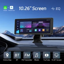 10.26" IPS Car Portable Apple CarPlay Android Auto FM TouchScreen Radio YouTube