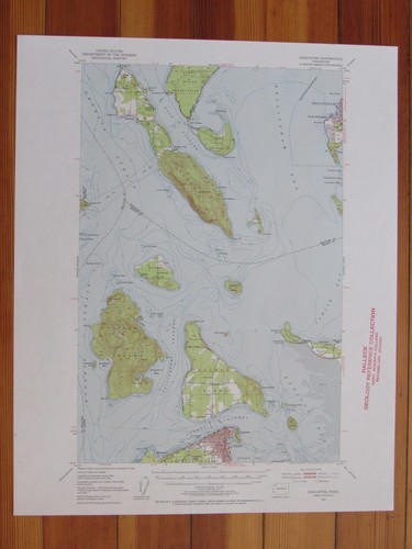 Anacortes Washington 1953 Original Vintage USGS Topo Map