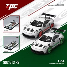 TPC 1:64 992 GT3 RS white Diecast Model Car