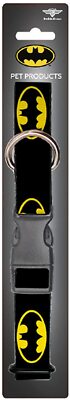 Buckle Down Batman Dog Collar - Black & Yellow Small 9''-15'' 