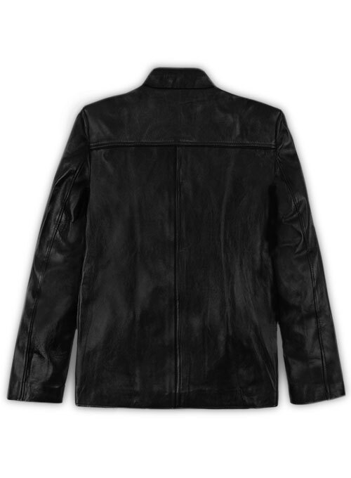 JIM MORRISON LEATHER JACKET # 2 BLACK GENUINE LEATHER REAL